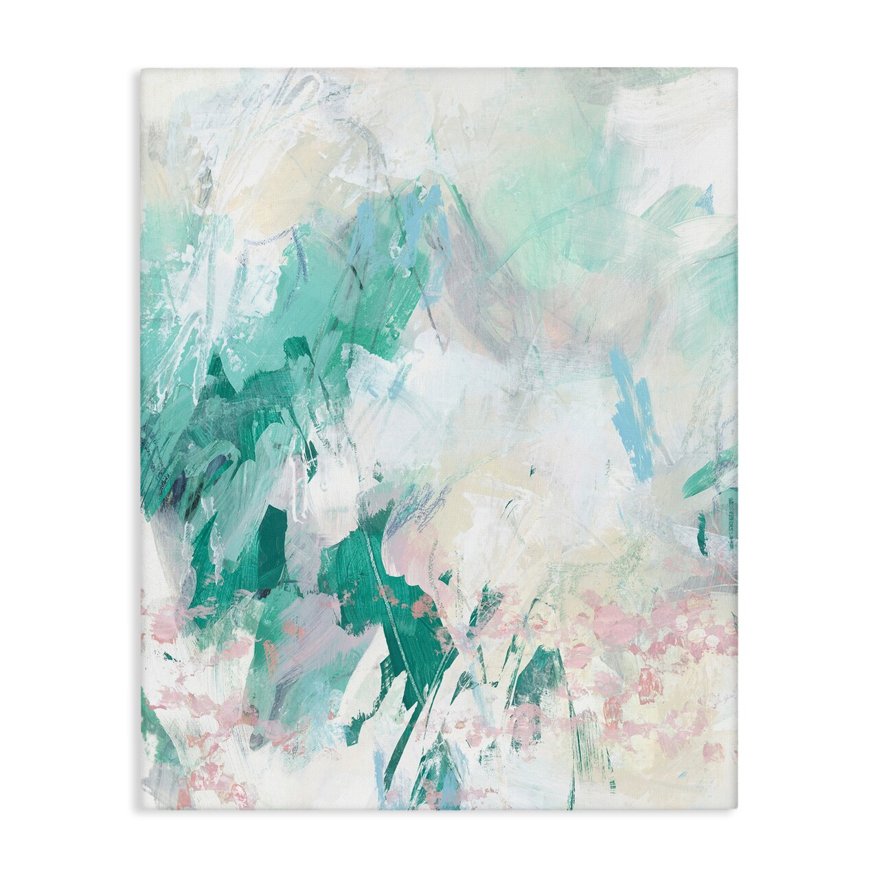 Stupell Industries Green Faded Splatter Canvas Wall Art Design by June Erica Vess